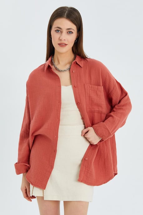 Oversized Muslin Basis Shirt - Image 3
