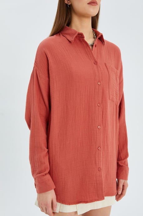 Oversized Muslin Basis Shirt - Image 4