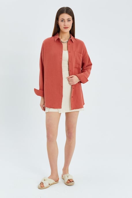 Oversized Muslin Basis Shirt - Image 5