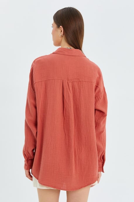 Oversized Muslin Basis Shirt - Image 6