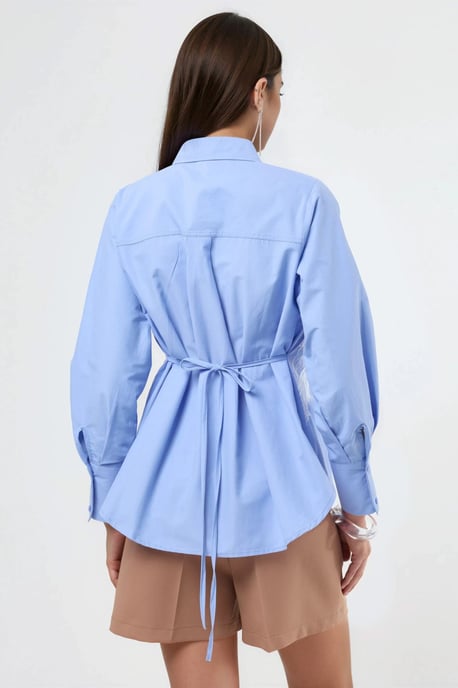 Kanten Gedetailleerde Fitted Poplin Shirt - Image 3