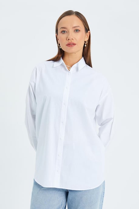 Langnekkig Katoenen Shirt - Image 3