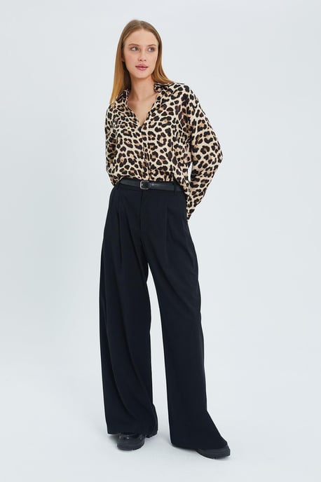 Leopardmönstrad Poplin Skjorta - Image 2