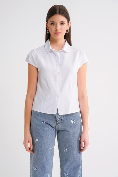 Slim Fit Poplin Shirt - Image 1