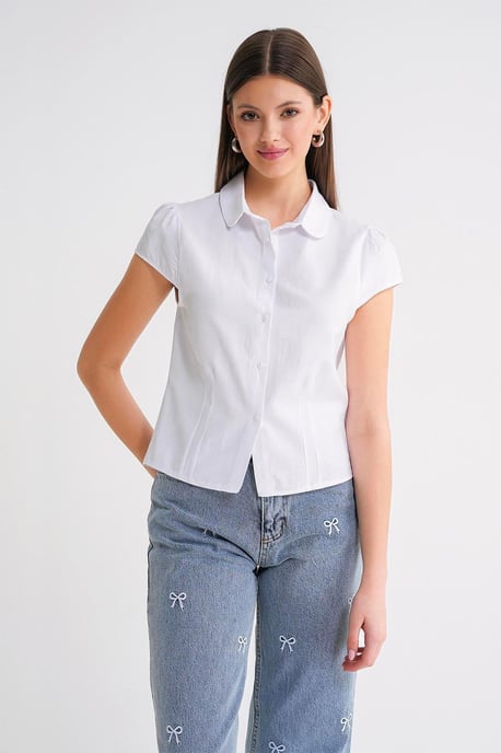 Slim Fit Poplin Shirt - Image 3