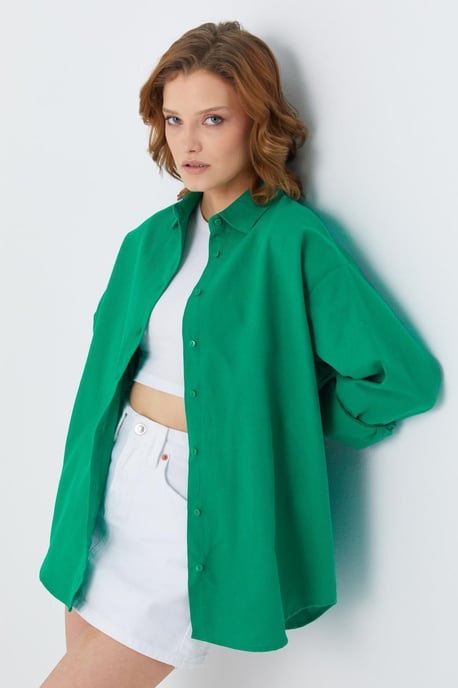 Oversize Poplin Skjorta - Image 1