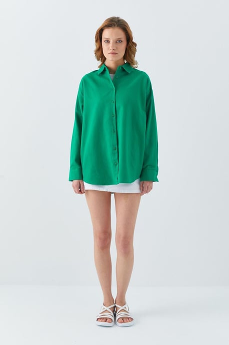 Oversize Poplin Skjorta - Image 2