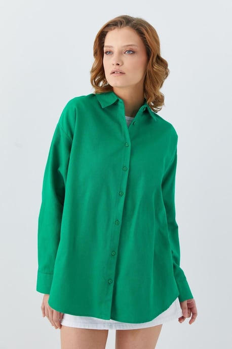 Oversize Poplin Skjorta - Image 3