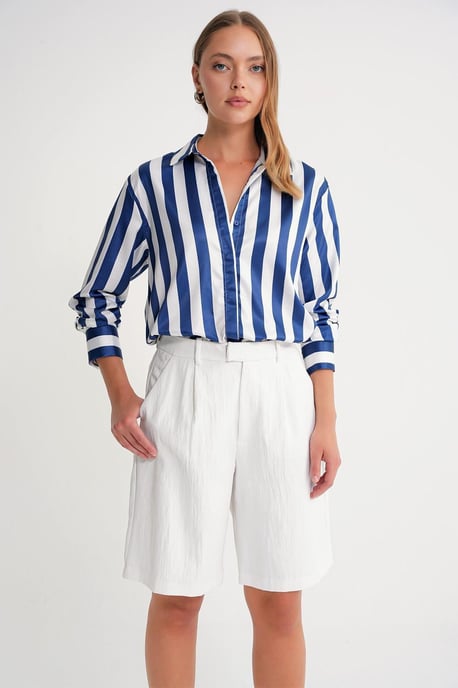 Gestreepte Poplin Blouse - Image 1