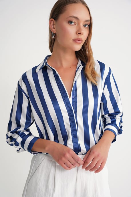 Gestreepte Poplin Blouse - Image 2