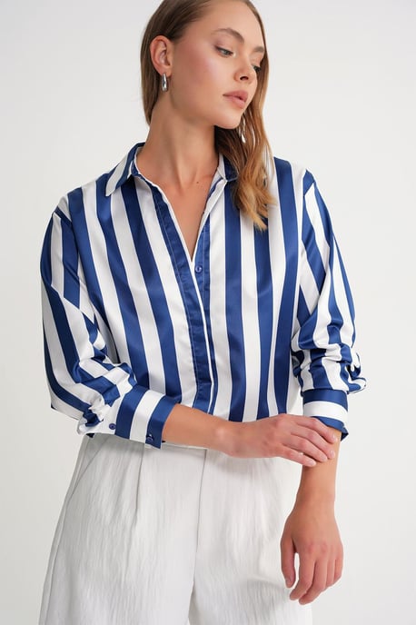 Gestreepte Poplin Blouse - Image 3