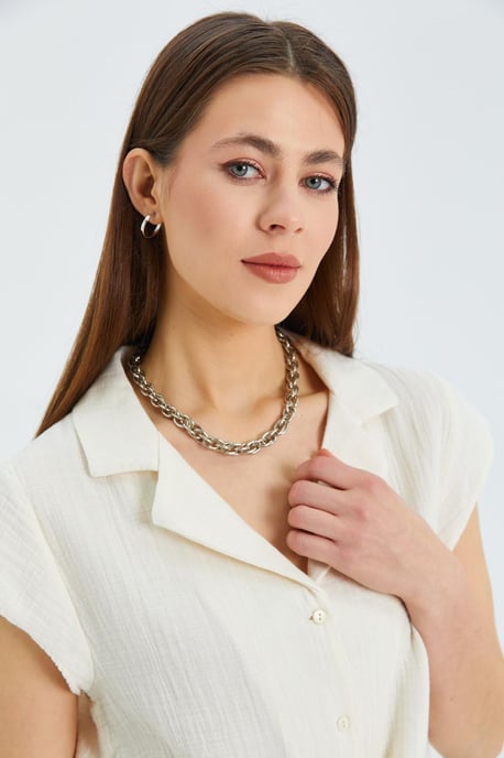 Crop Shirt met Strikdetail - Image 5