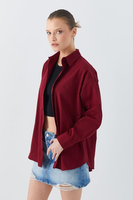 Langnekkig Katoenen Shirt - Image 3