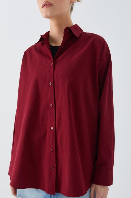 Langnekkig Katoenen Shirt - Image 4
