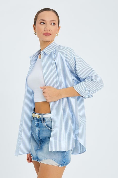 Gestreept Poplin Shirt - Image 6