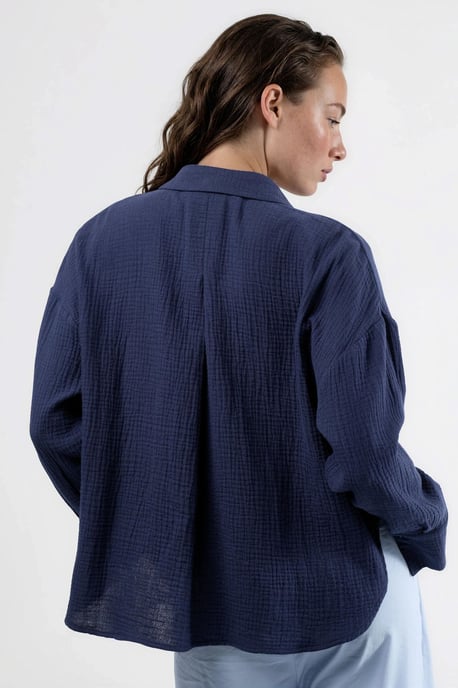 Textured Woven Cotton Overhemd - Image 5