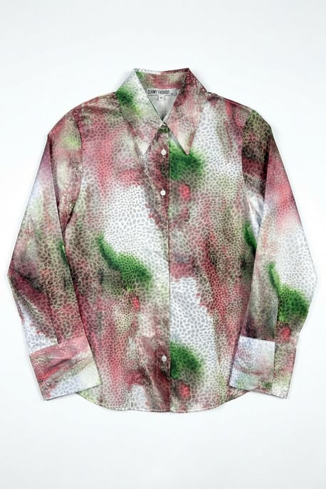 Abstract Print Buttoned Long Sleeve Shirt - Image 6