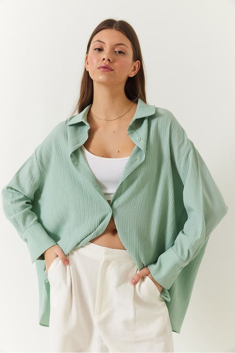 Oversized Textuur Shirt - Image 2