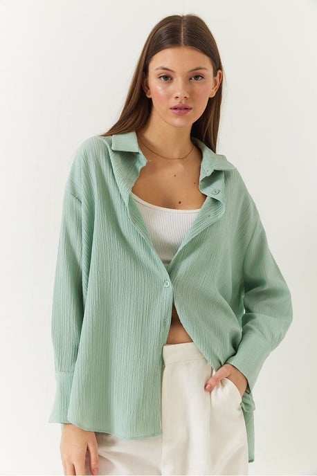 Oversized Textuur Shirt - Image 3