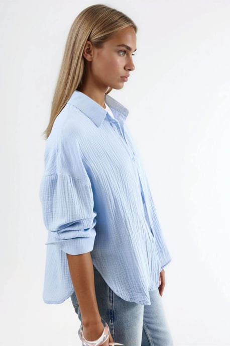 Textured Woven Cotton Overhemd - Image 2