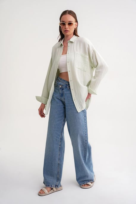 Oversized Shirt met Pocketdetail - Image 2