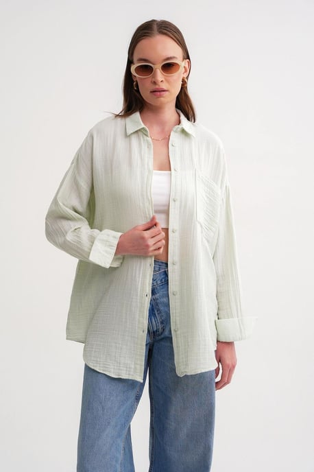 Oversized Shirt met Pocketdetail - Image 3