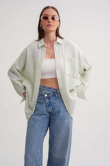 Oversized Shirt met Pocketdetail - Image 4