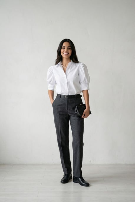 Geknoopt Poplin Shirt met Overhemdkraag - Image 2