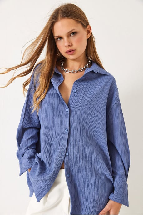 Oversized Textuur Shirt - Image 2