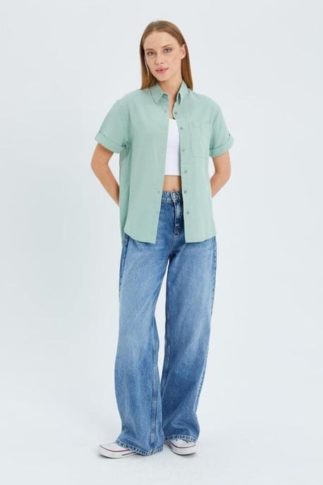 Korte Mouwen Shirt met Zakken - Image 2