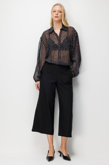 Gestipte Chiffon Knopenblouse - Image 2