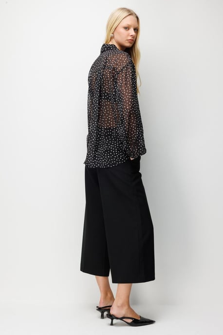 Gestipte Chiffon Knopenblouse - Image 6