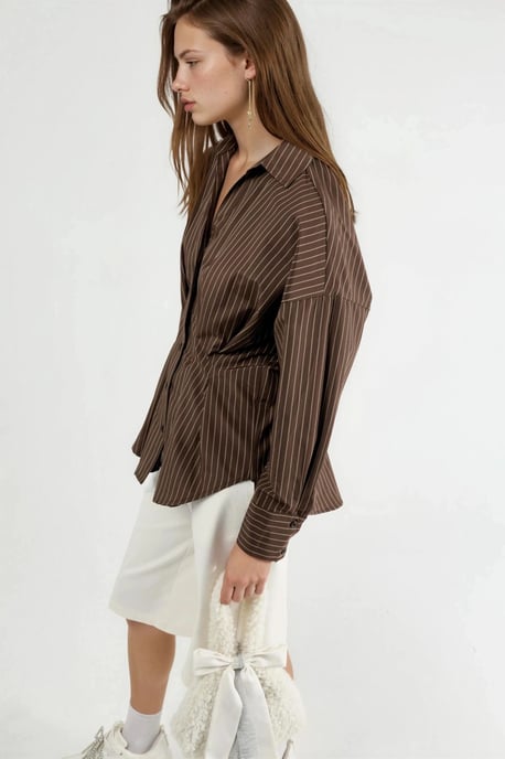 Getailleerd Gestreept Shirt - Image 3