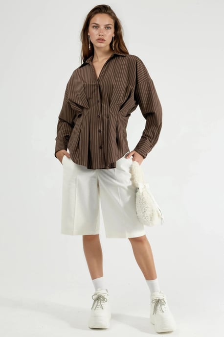 Getailleerd Gestreept Shirt - Image 5