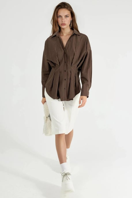 Getailleerd Gestreept Shirt - Image 6