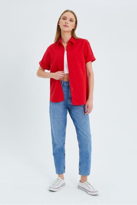 Korte Mouwen Shirt met Zakken - Image 2