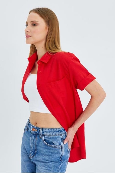 Korte Mouwen Shirt met Zakken - Image 3