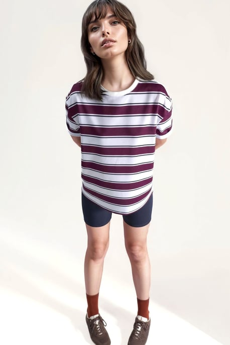 Randig Crew Neck Oversized T-shirt - Image 6