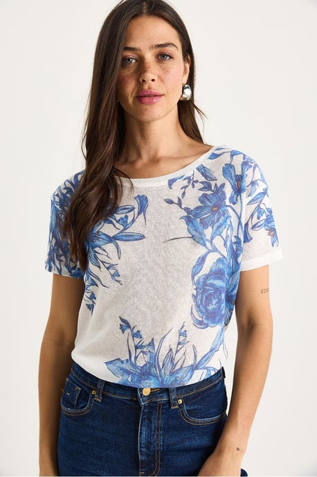 Transparante Ronde Hals T-Shirt - Image 3