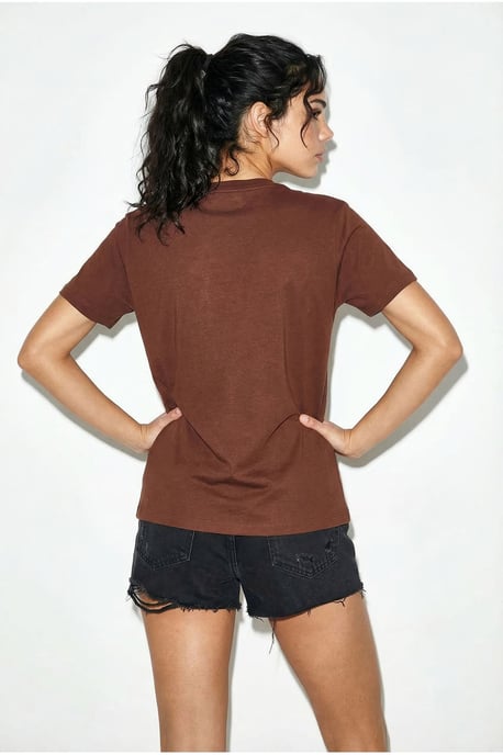 Comfort Fit V-hals Gekamd Katoenen T-Shirt - Image 4