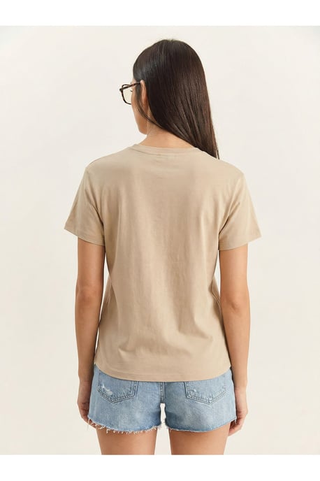 Broderad T-shirt med rund hals - Image 4
