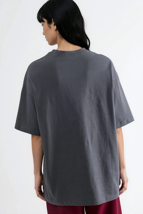 Överdimensionerad T-shirt med tryckt text - Image 3