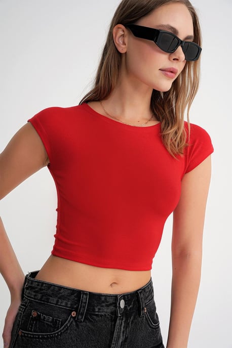 Slim Fit Cropped T-Shirt - Image 4