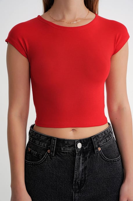 Slim Fit Cropped T-Shirt - Image 5