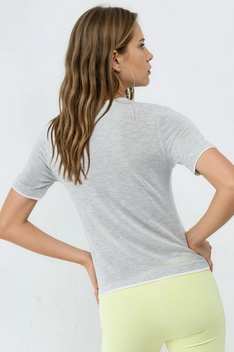 Kleurblok Crew Neck T-Shirt - Image 4