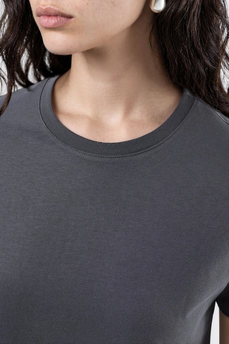 Effen Crew Neck Katoenen T-Shirt - Image 6