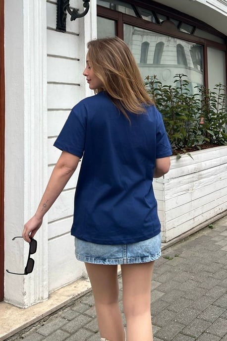 Geborduurd Korte Mouw Katoenen T-Shirt - Image 2