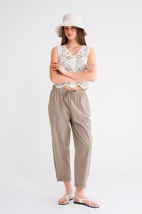 Cotton Jogger Pants with Drawstring Waist - Image 2