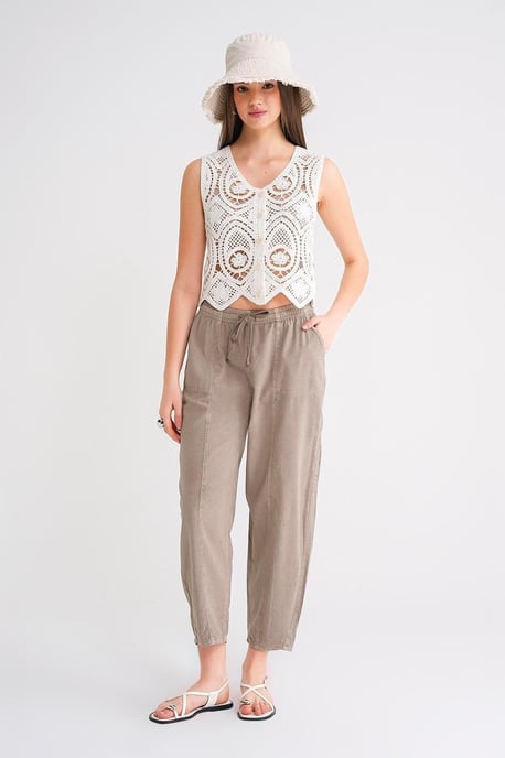 Katoenen Joggingbroek met Touwsluiting - Image 1