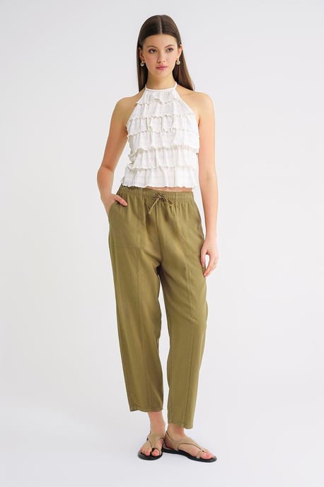 Cotton Jogger Pants with Drawstring Waist - Image 3